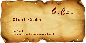 Oldal Csaba névjegykártya